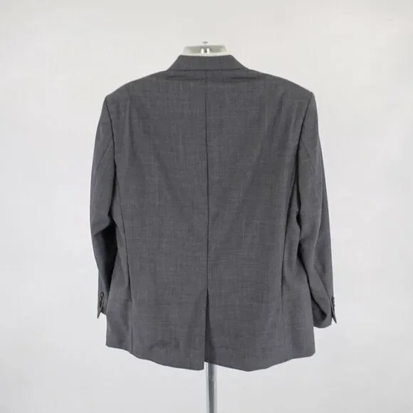 Lauren Ralph‎ Lauren Wool Gray Sharskin 46R Blazer 2 Button Tagged 48R